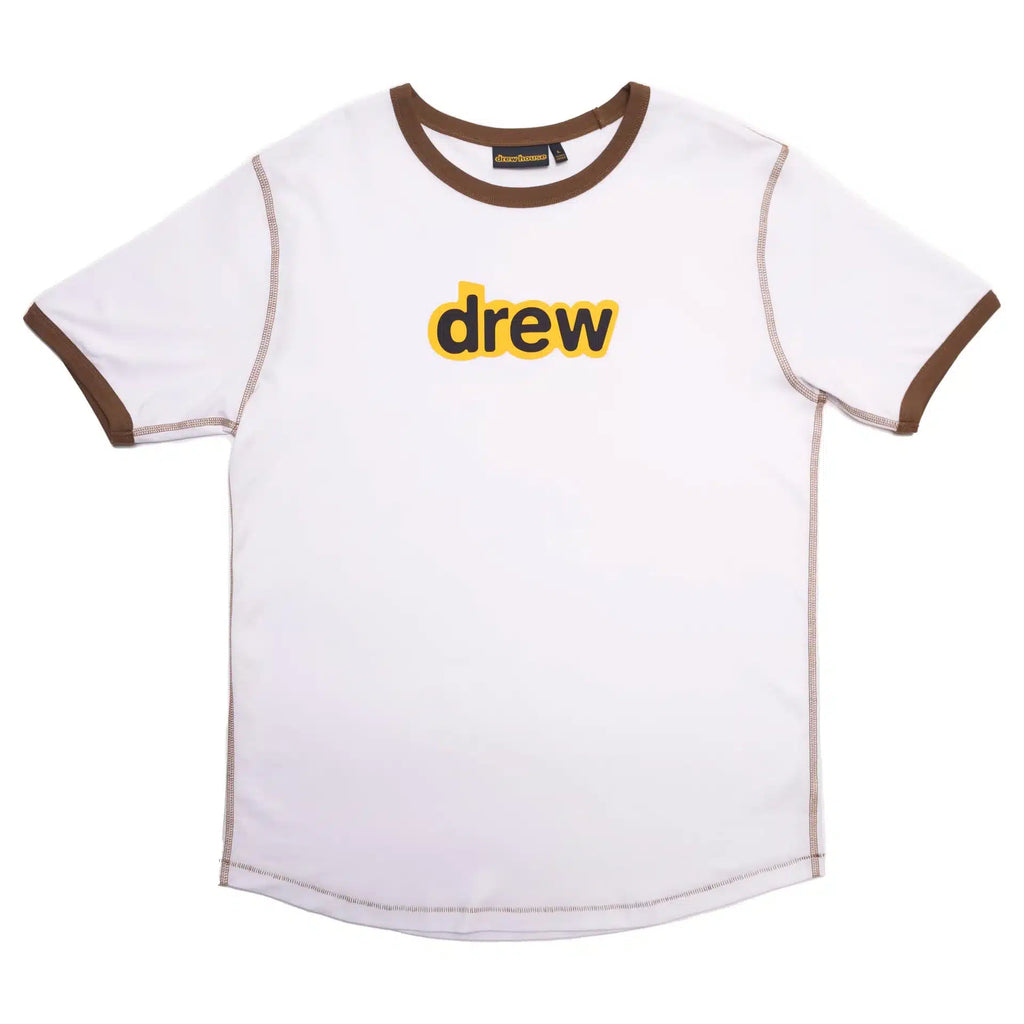 Drew House Secret ss Ringer Tee White/Brown image 0