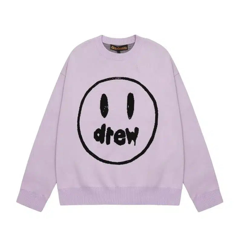 Drew Wavy Striped Knit Sweater Light Purple image 0
