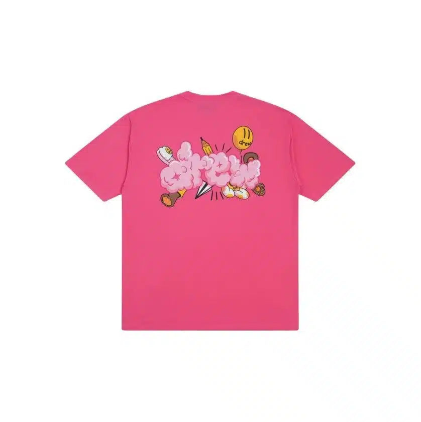 Drew House Doodle Joy SS Tee 'Hot Pink image 0
