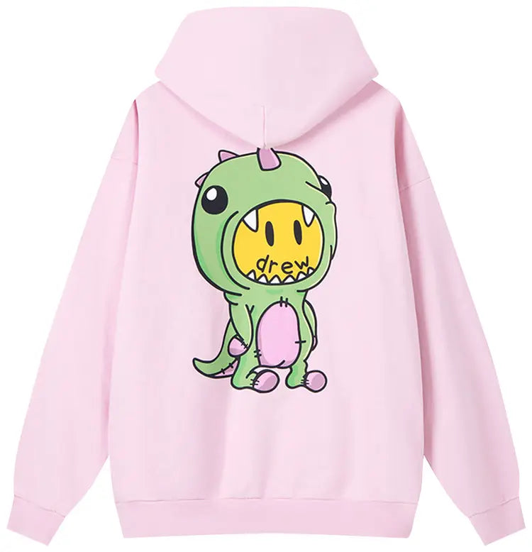 Drew House Dino-Drew Zip-Up Hoodie 'Pink' image 0