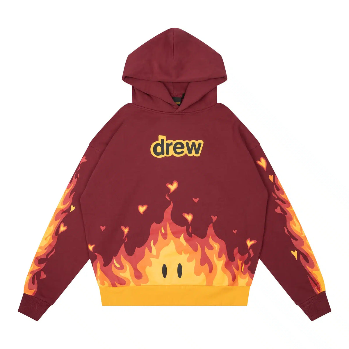 Drew House Fire Hoodie Burgundy image 0