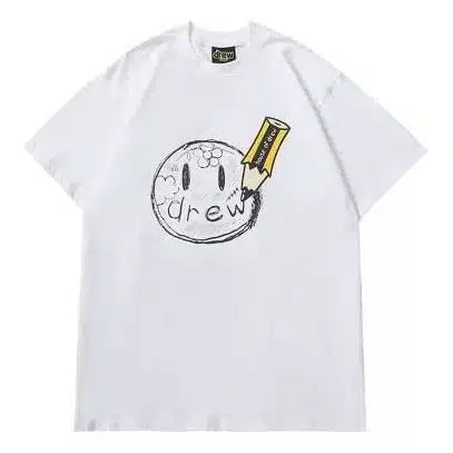 Drew House Pencil Drawn T-shirt 'White' image 0
