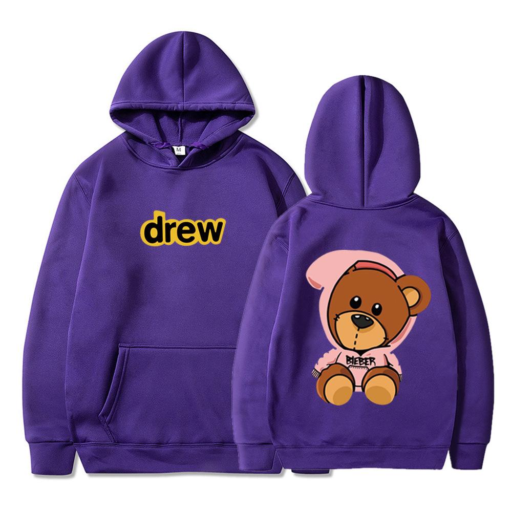Drew House Bear Purple Hoodie image 0