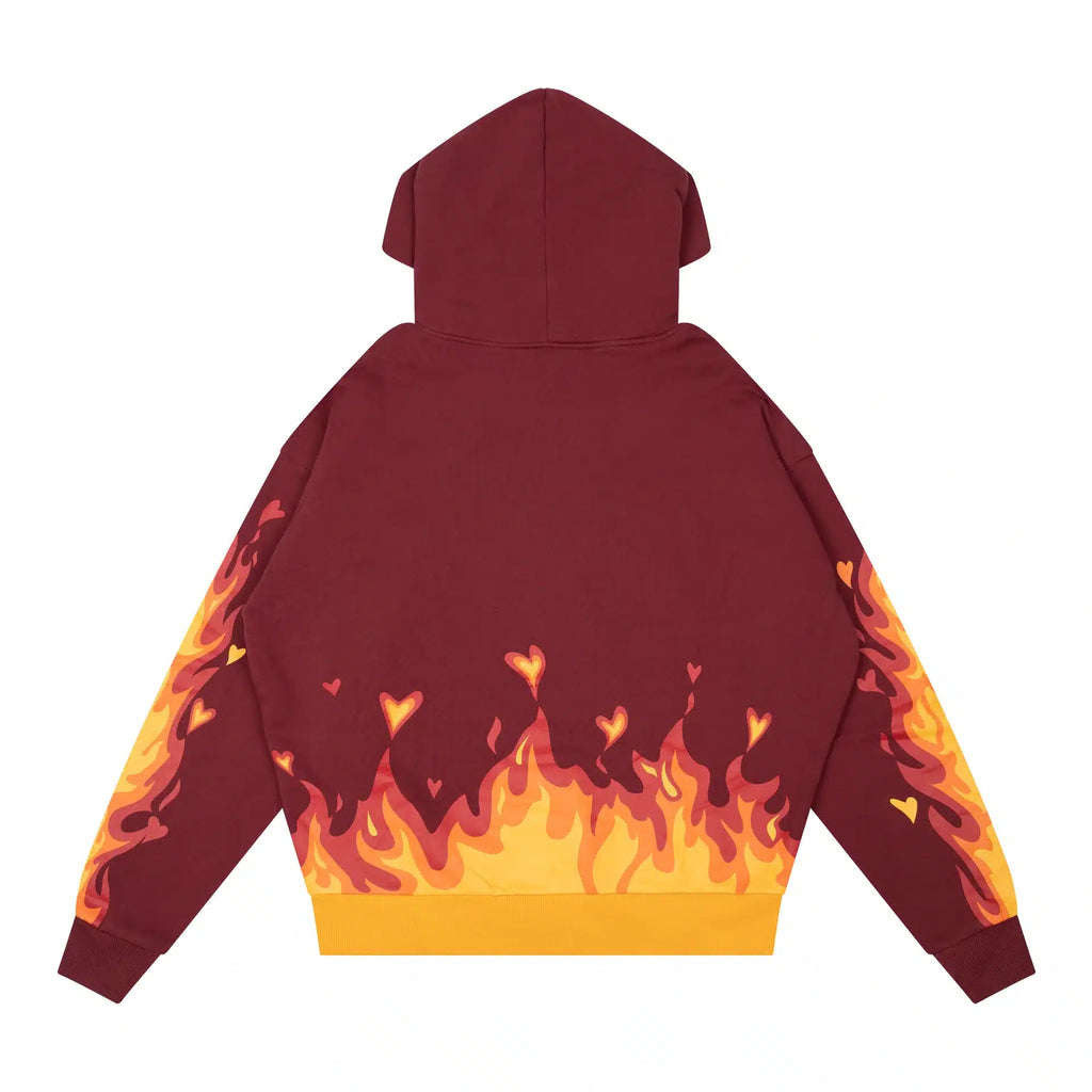 Drew House Fire Hoodie Burgundy image 1